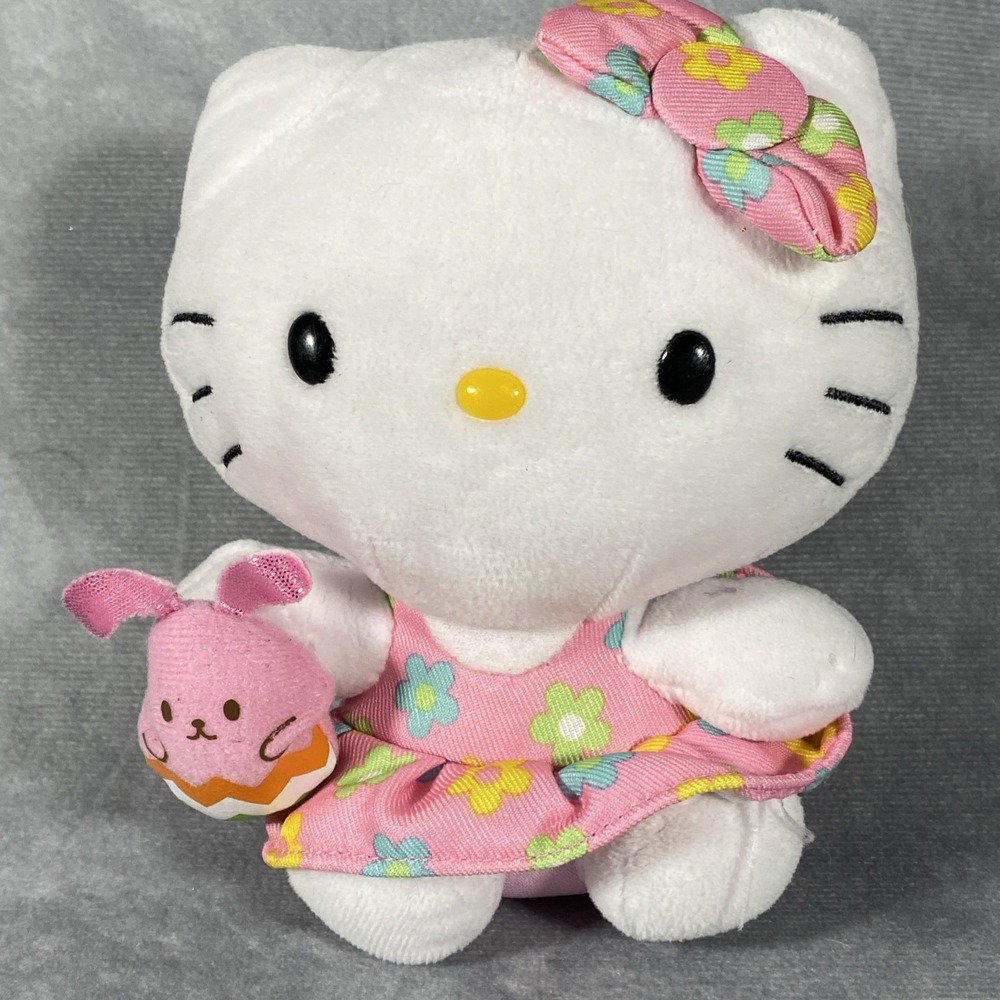 TY Sanrio Hello Kitty Easter Beanie Babies w/ Bunny Stuffed Animal Collectable